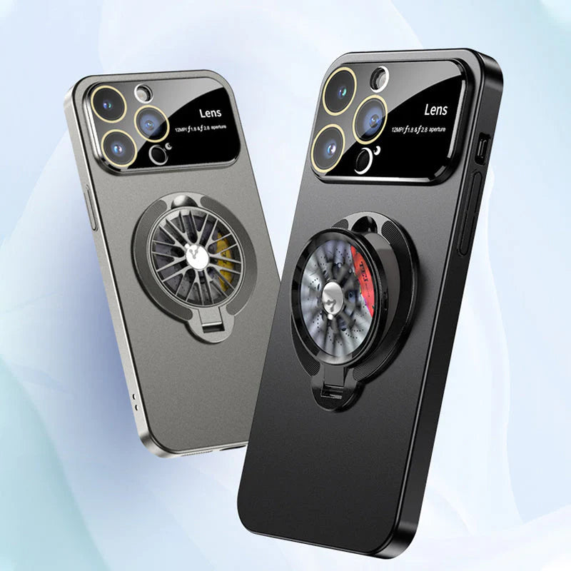 Rotating Magnetic Gyroscope Holder Phone Case For iPhone