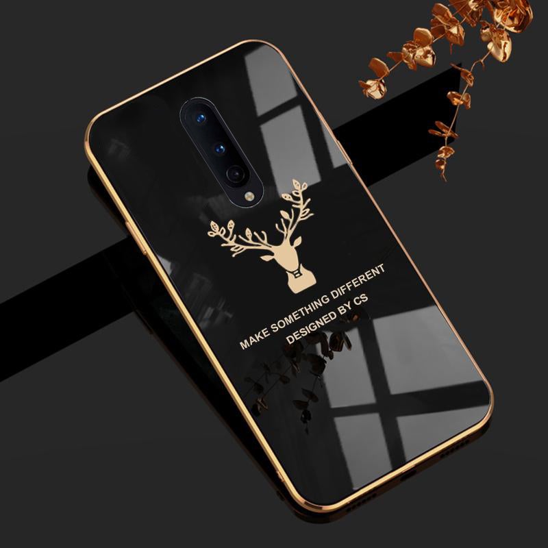 Gold Edge Design With logo Case For Oneplus 8