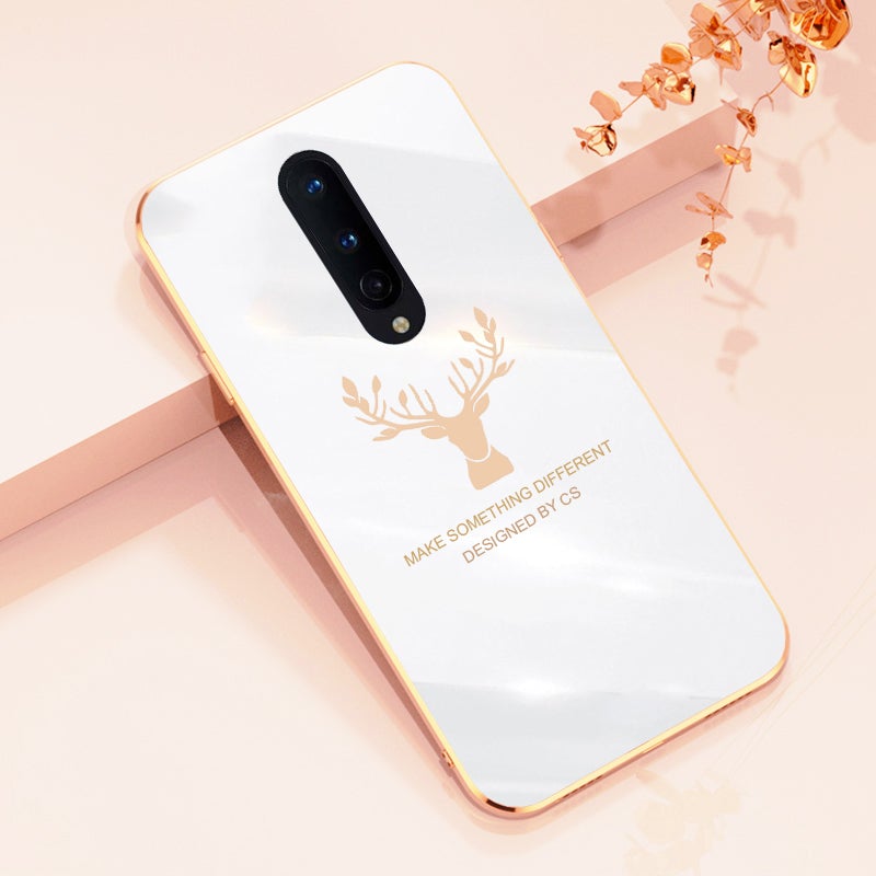 Gold Edge Design With logo Case For Oneplus 8