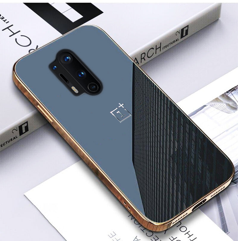 TPU Gold Edge Design With logo Case For Oneplus