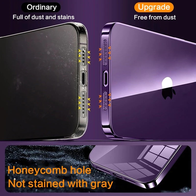 Ultra Thin Hard Plating Transparent  Case For iPhone