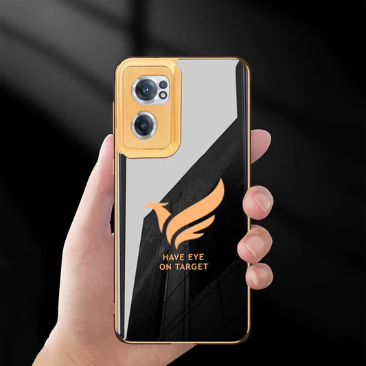 Gold Edge Design With logo Case For Oneplus Nord CE2