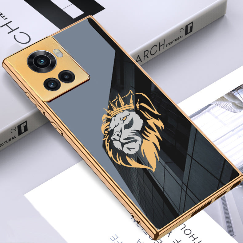 Gold Edge Design With logo Case For Oneplus 10R