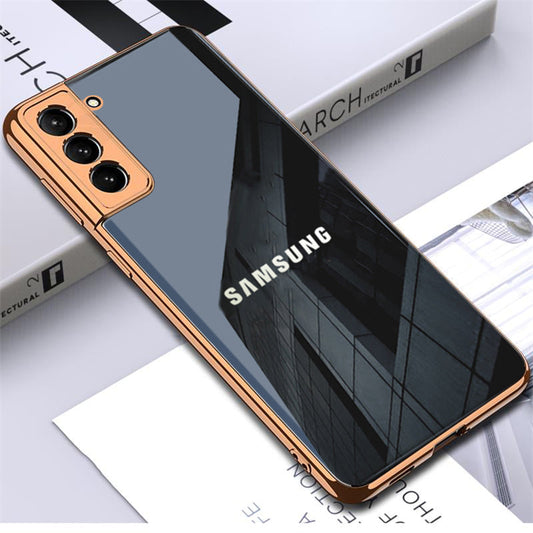 TPU Gold Edge Design With logo Case For Samsung 20,22