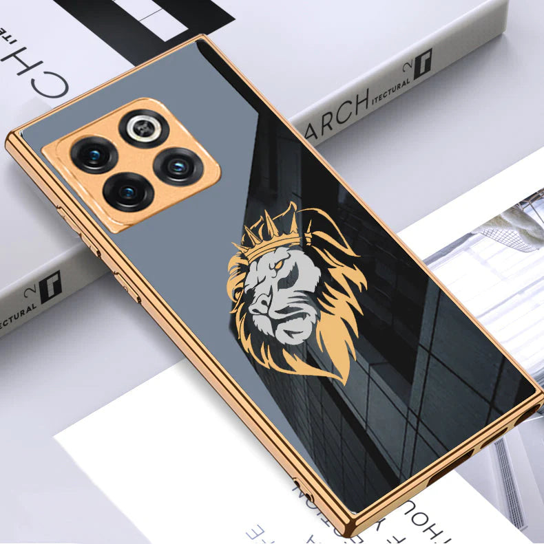 Gold Edge Design With logo Case For Oneplus