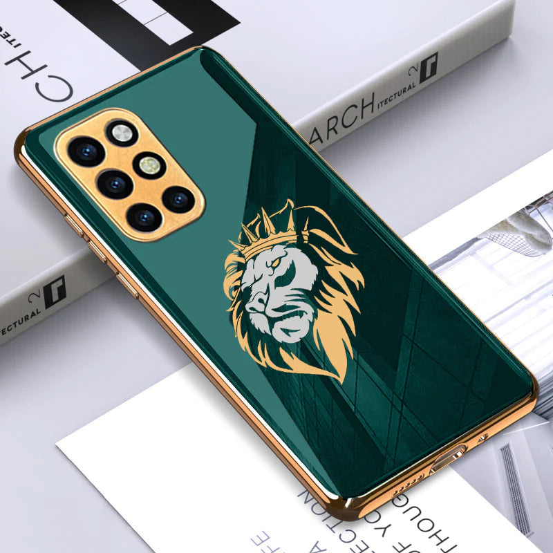 Gold Edge Design With logo Case For Oneplus