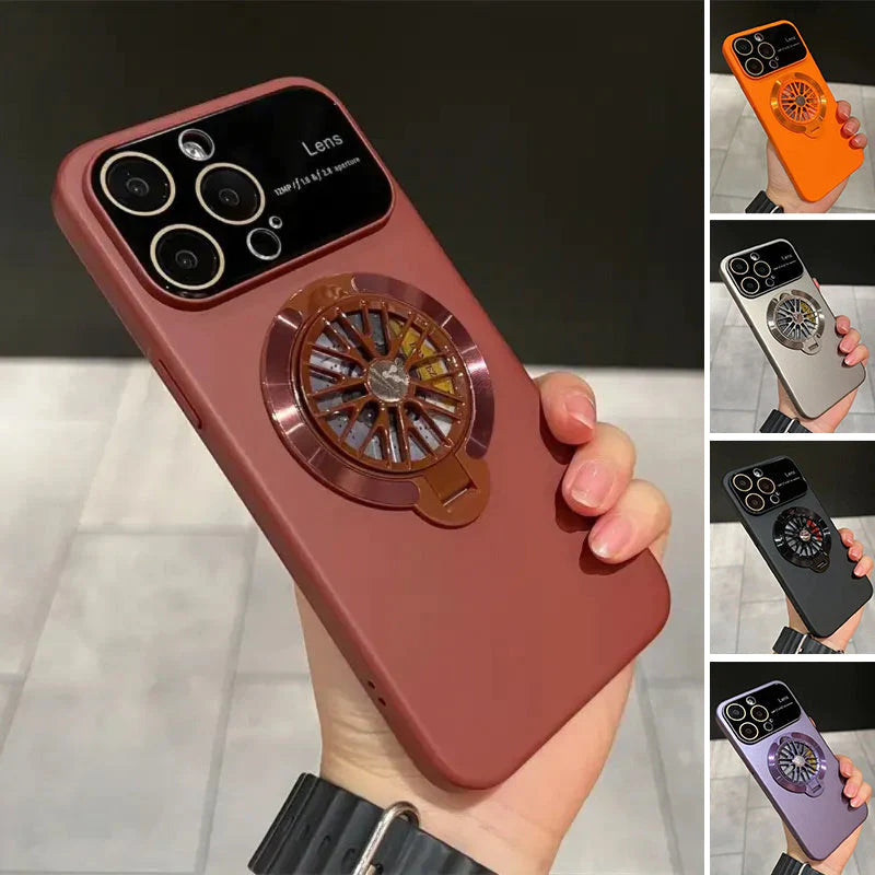 Rotating Magnetic Gyroscope Holder Phone Case For iPhone