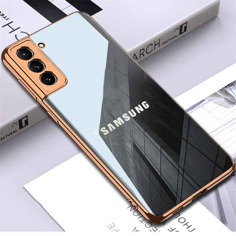 TPU Gold Edge Design With logo Case For Samsung 20,22