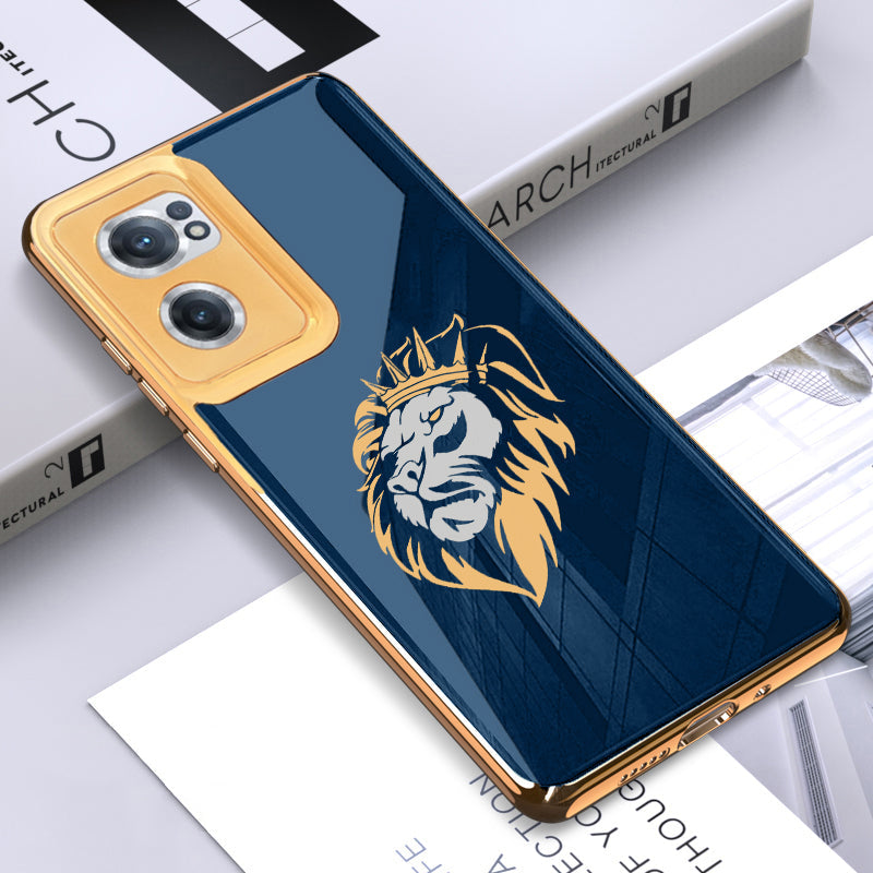 Gold Edge Design With logo Case For Samsung