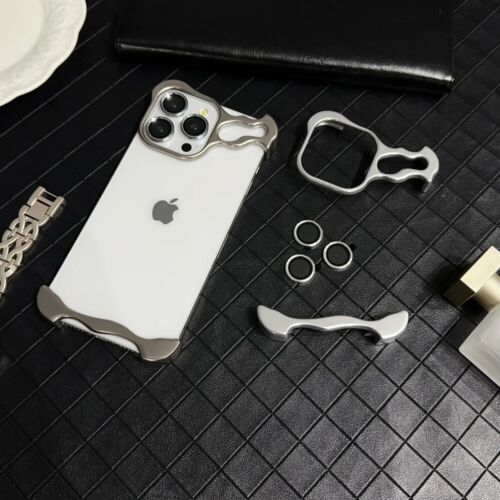 Metal Corner Pad Phone Case with Lens Film