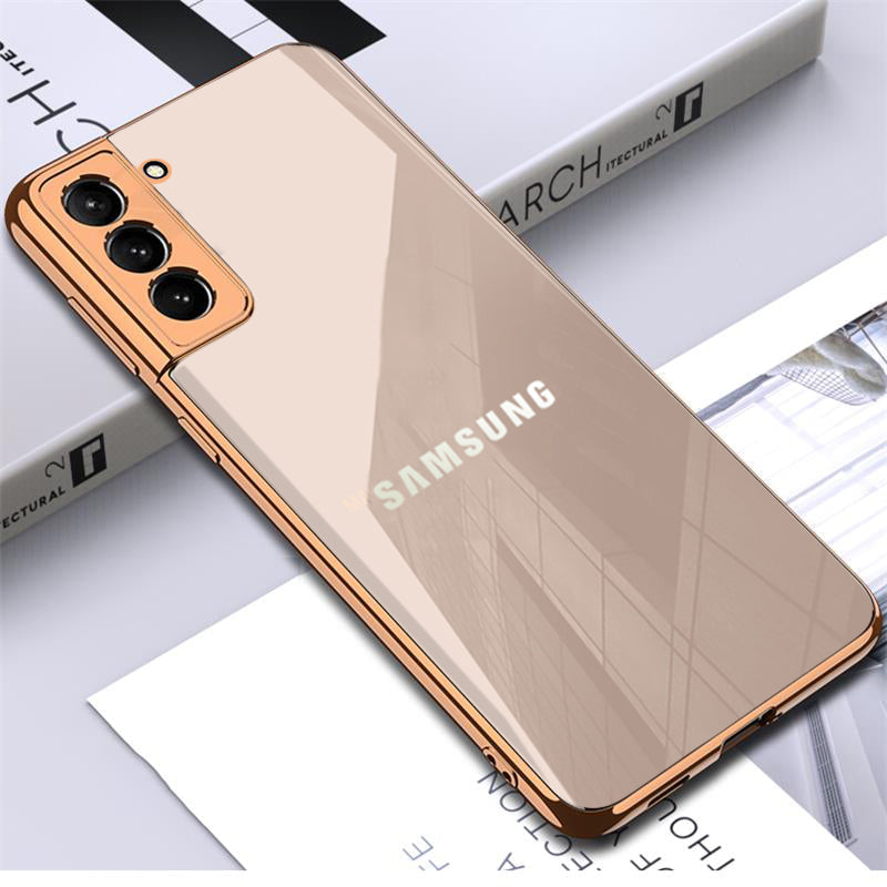 TPU Gold Edge Design With logo Case For Samsung 20,22