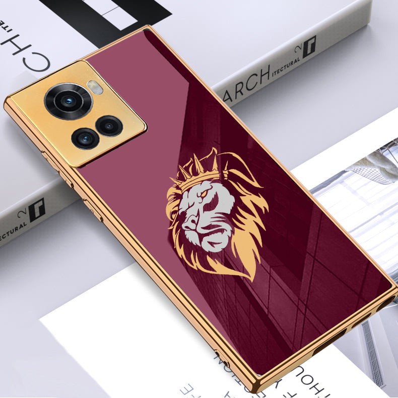 Gold Edge Design With logo Case For Oneplus 10R