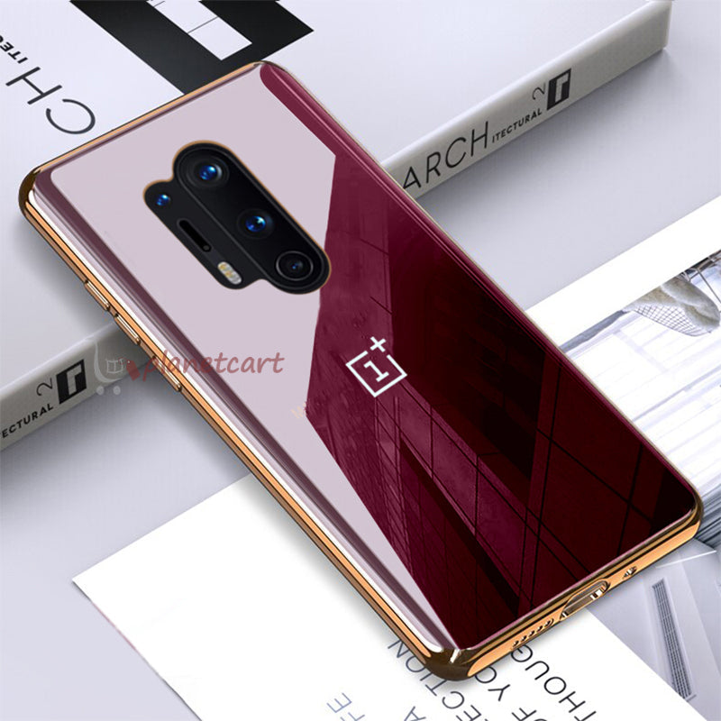 TPU Gold Edge Design With logo Case For Oneplus