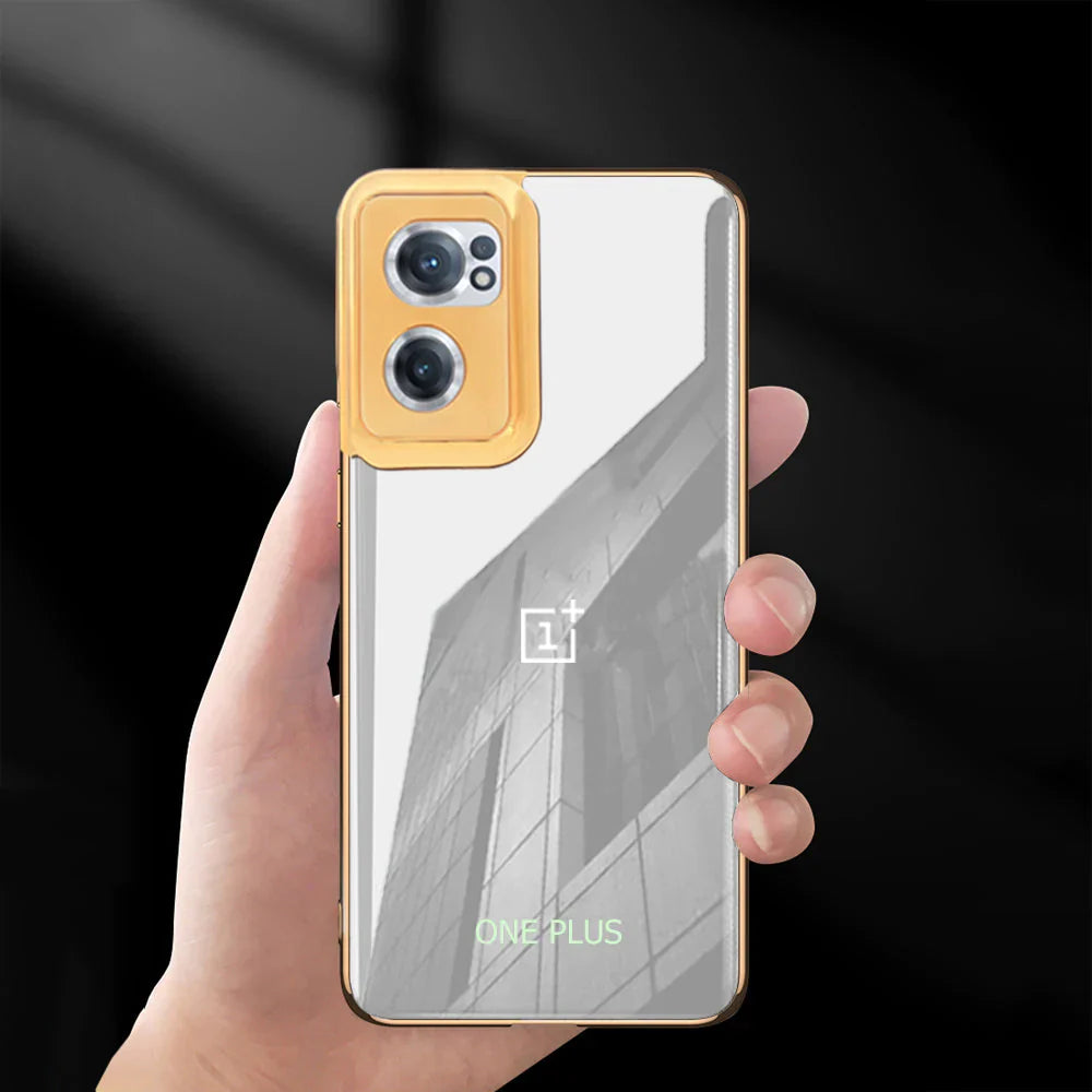 Gold Edge Design With logo Case For Oneplus Nord CE2