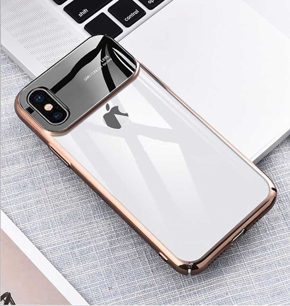 Ultra Thin Hard Plating Transparent  Case For iPhone