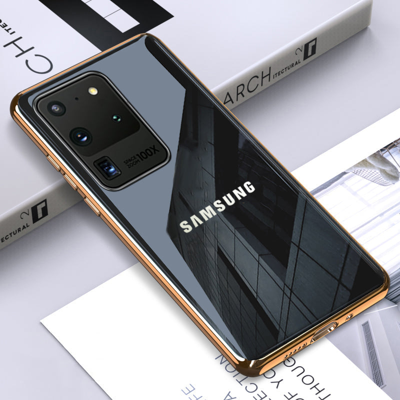 TPU Gold Edge Design With logo Case For Samsung 20,22