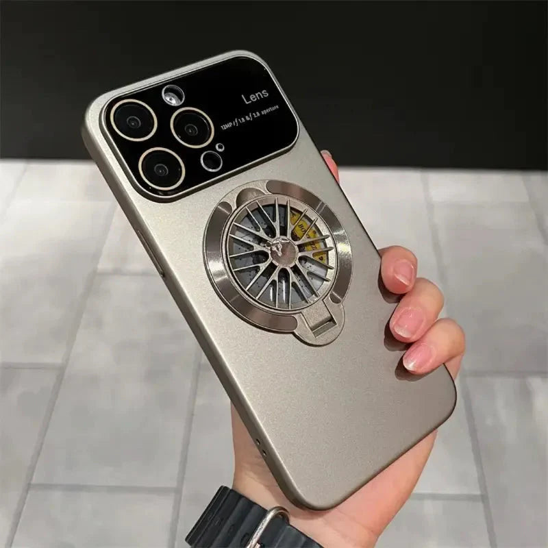 Rotating Magnetic Gyroscope Holder Phone Case For iPhone