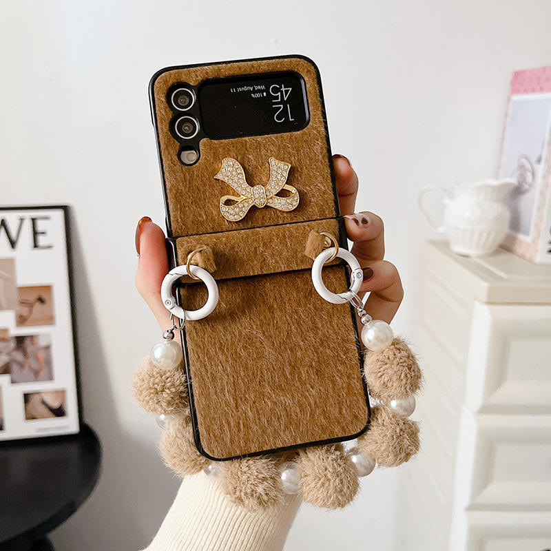 Luxury Cute Bow With Bracelet Case for Samsung Galaxy Z Flip