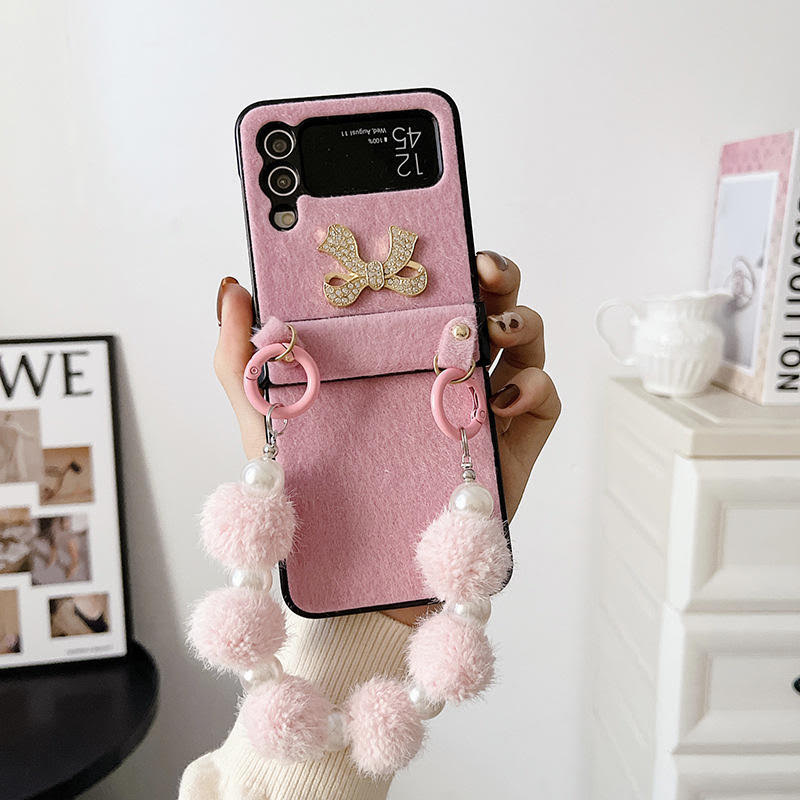 Luxury Cute Bow With Bracelet Case for Samsung Galaxy Z Flip