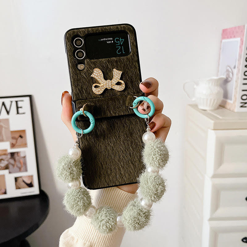 Luxury Cute Bow With Bracelet Case for Samsung Galaxy Z Flip