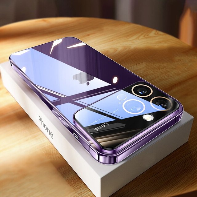 Ultra Thin Hard Plating Transparent  Case For iPhone